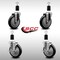 Service Caster 5'' SS Black Poly Wheel Swivel 1-1/2'' Expanding Stem Caster Set 2 Brakes, 4PK SCC-SSEX20S514-PPUB-BLK-2-TLB-2-112 - alternate 2